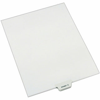 Avery Individual Bottom Tab Legal Dividers - 25 x Divider(s) - Bottom Tab(s) - Exhibit R - 1 Tab(s)/Set - 8.5" Divider Width x 11" Divider Length - Letter - 8.50" Width x 11" Length - White Paper Divider - Recycled - 1