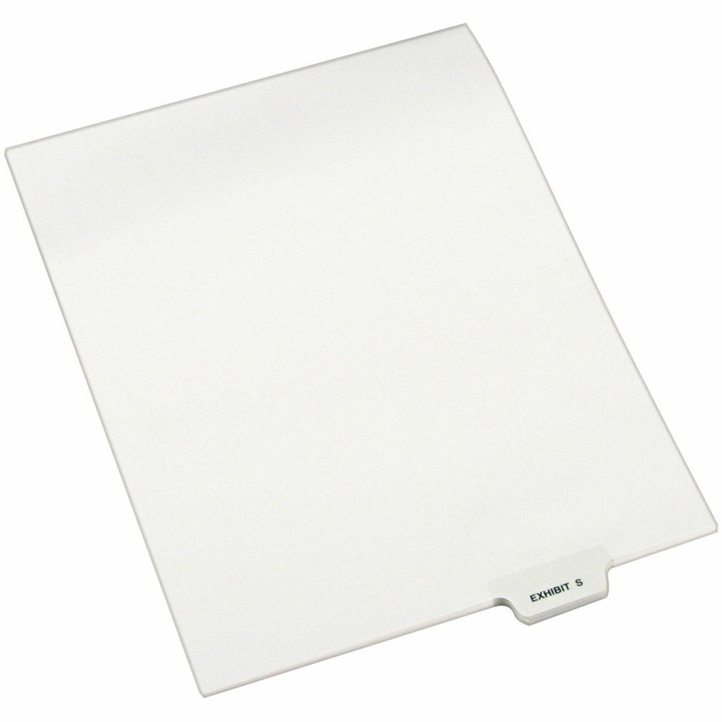 Avery-Style Preprinted Legal Bottom Tab Dividers, 26-Tab, Exhibit S, 11 x 8.5, White, 25/Pack