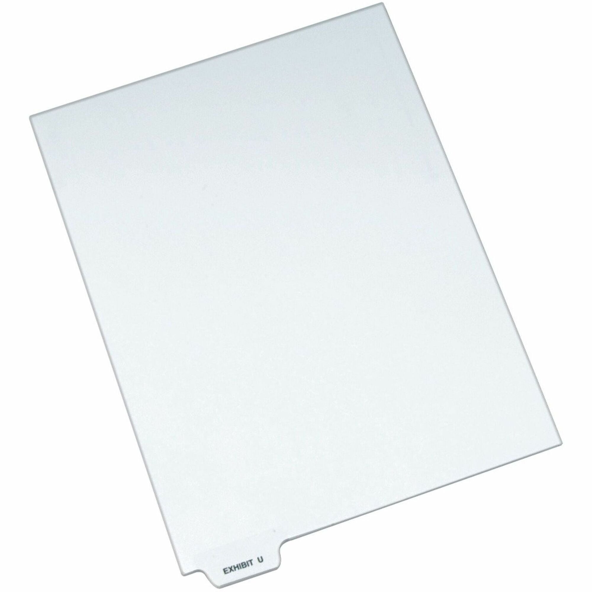 Avery-Style Preprinted Legal Bottom Tab Dividers, 26-Tab, Exhibit U, 11 x 8.5, White, 25/Pack
