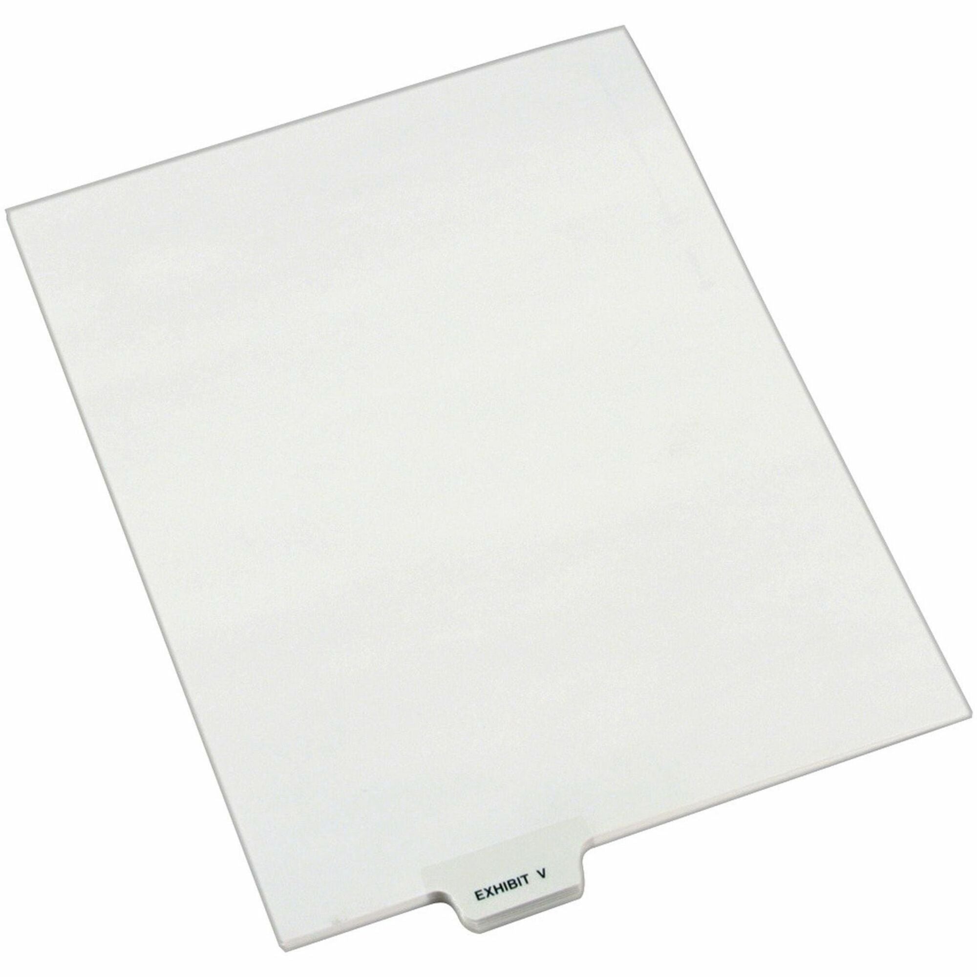 Avery-Style Preprinted Legal Bottom Tab Dividers, 26-Tab, Exhibit V, 11 x 8.5, White, 25/Pack