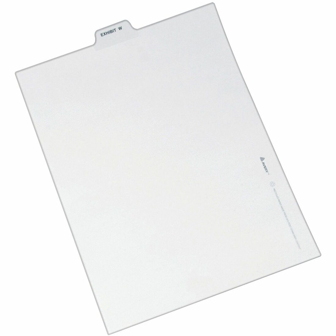 Avery Individual Bottom Tab Legal Dividers - 25 x Divider(s) - Bottom Tab(s) - Exhibit W - 1 Tab(s)/Set - 8.5" Divider Width x 11" Divider Length - Letter - 8.50" Width x 11" Length - White Paper Divider - Recycled - 1 - 1