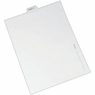 Avery Individual Bottom Tab Legal Dividers - 25 x Divider(s) - Bottom Tab(s) - Exhibit W - 1 Tab(s)/Set - 8.5" Divider Width x 11" Divider Length - Letter - 8.50" Width x 11" Length - White Paper Divider - Recycled - 1
