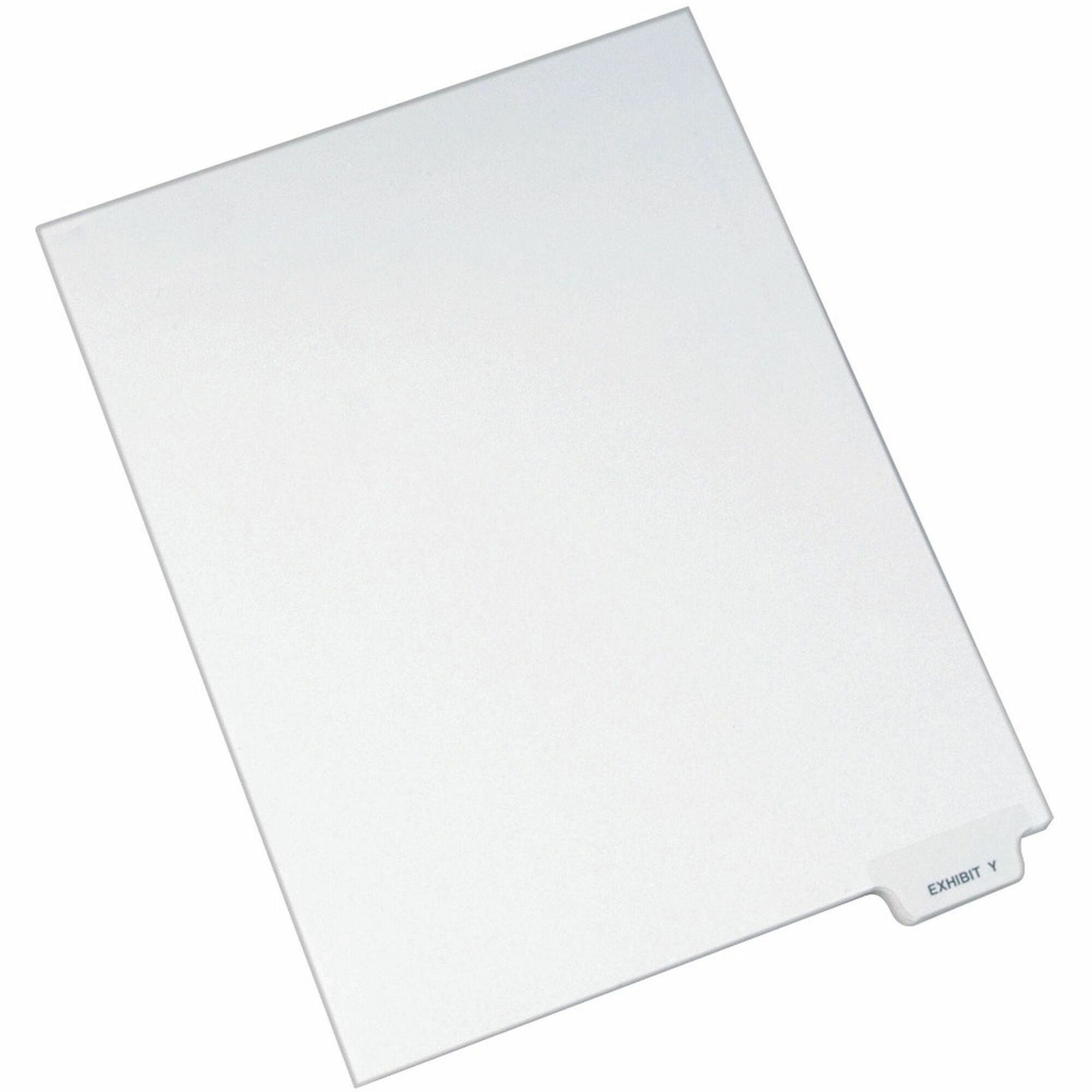 Avery-Style Preprinted Legal Bottom Tab Dividers, 26-Tab, Exhibit Y, 11 x 8.5, White, 25/Pack