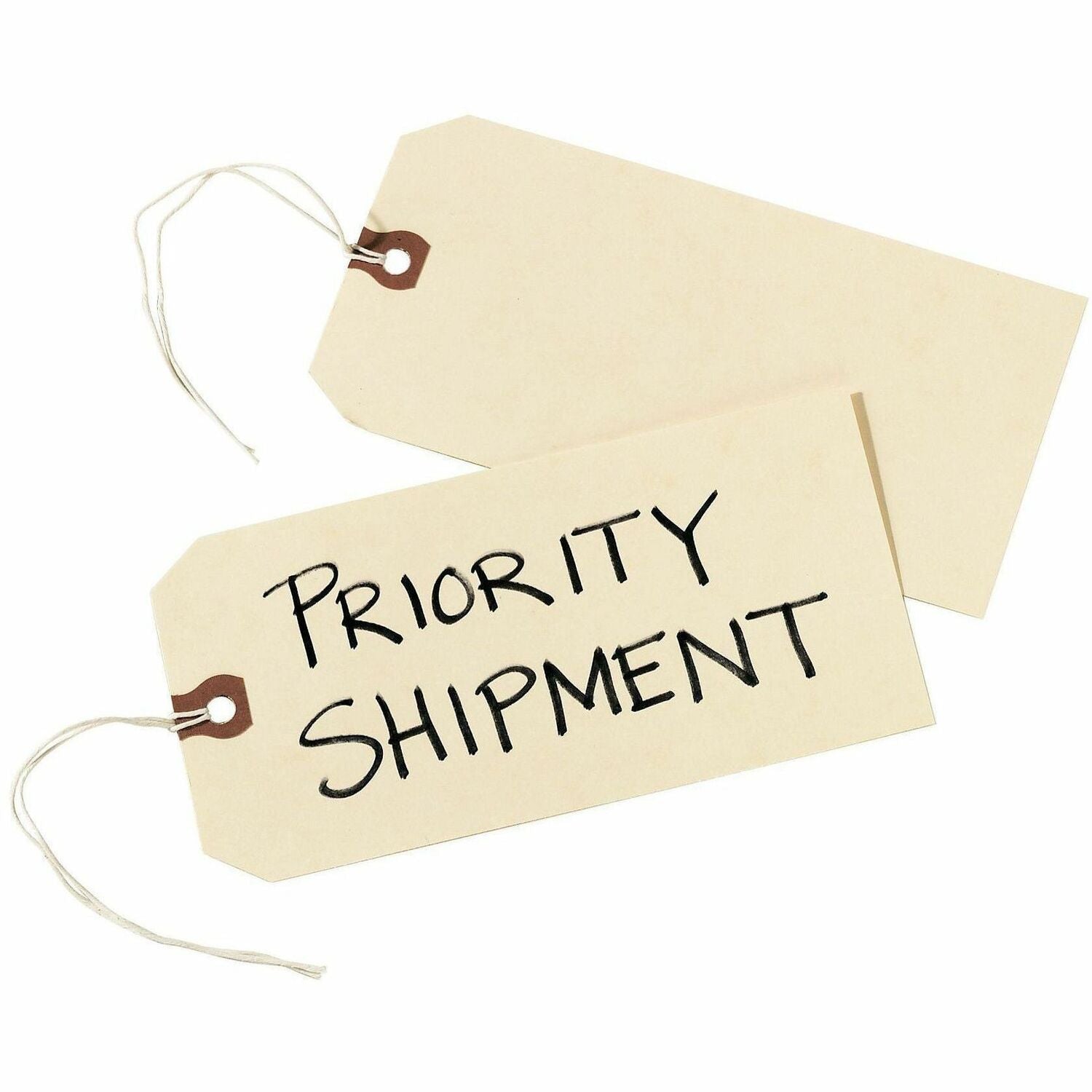 Strung Shipping Tags, 11.5 pt Stock, 6.25 x 3.13, Manila, 1,000/Box