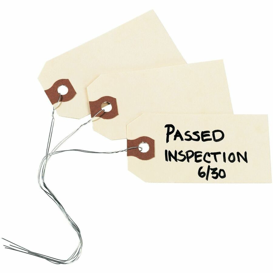 Double Wired Shipping Tags, 11.5 pt Stock, 2.75 x 1.38, Manila, 1,000/Box