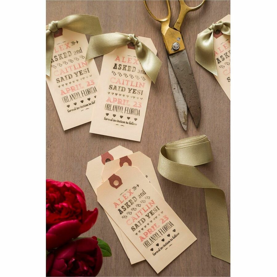 Avery Shipping Tags - #26 - 3.75" Length x 1.87" Width - Rectangular - Wire Fastener - 1000 / Box - Card Stock - Manila