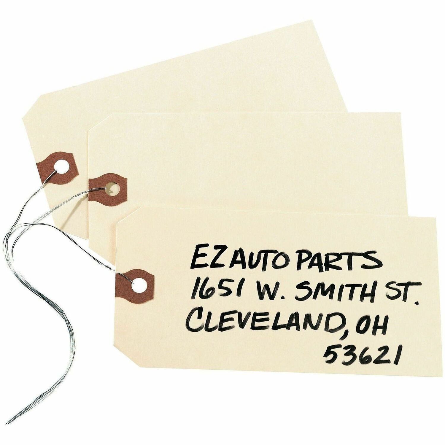 Double Wired Shipping Tags, 11.5 pt Stock, 5.25 x 2.63, Manila, 1,000/Box
