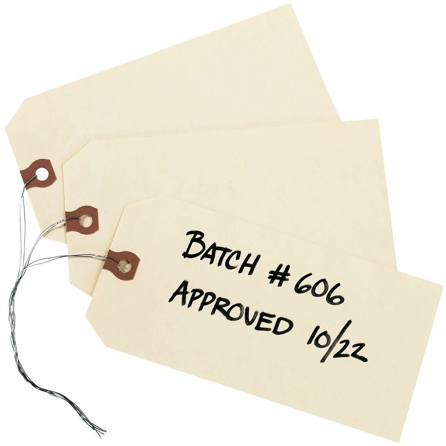Double Wired Shipping Tags, 11.5 pt Stock, 6.25 x 3.13, Manila, 1,000/Box