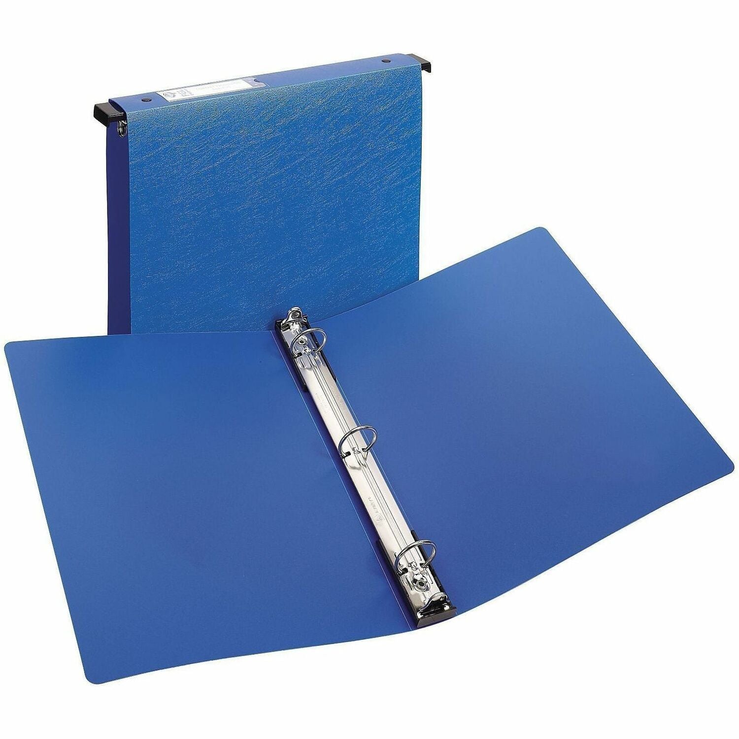 Hanging Storage Flexible Non-View Binder with Round Rings, 3 Rings, 1" Capacity, 11 x 8.5, Blue