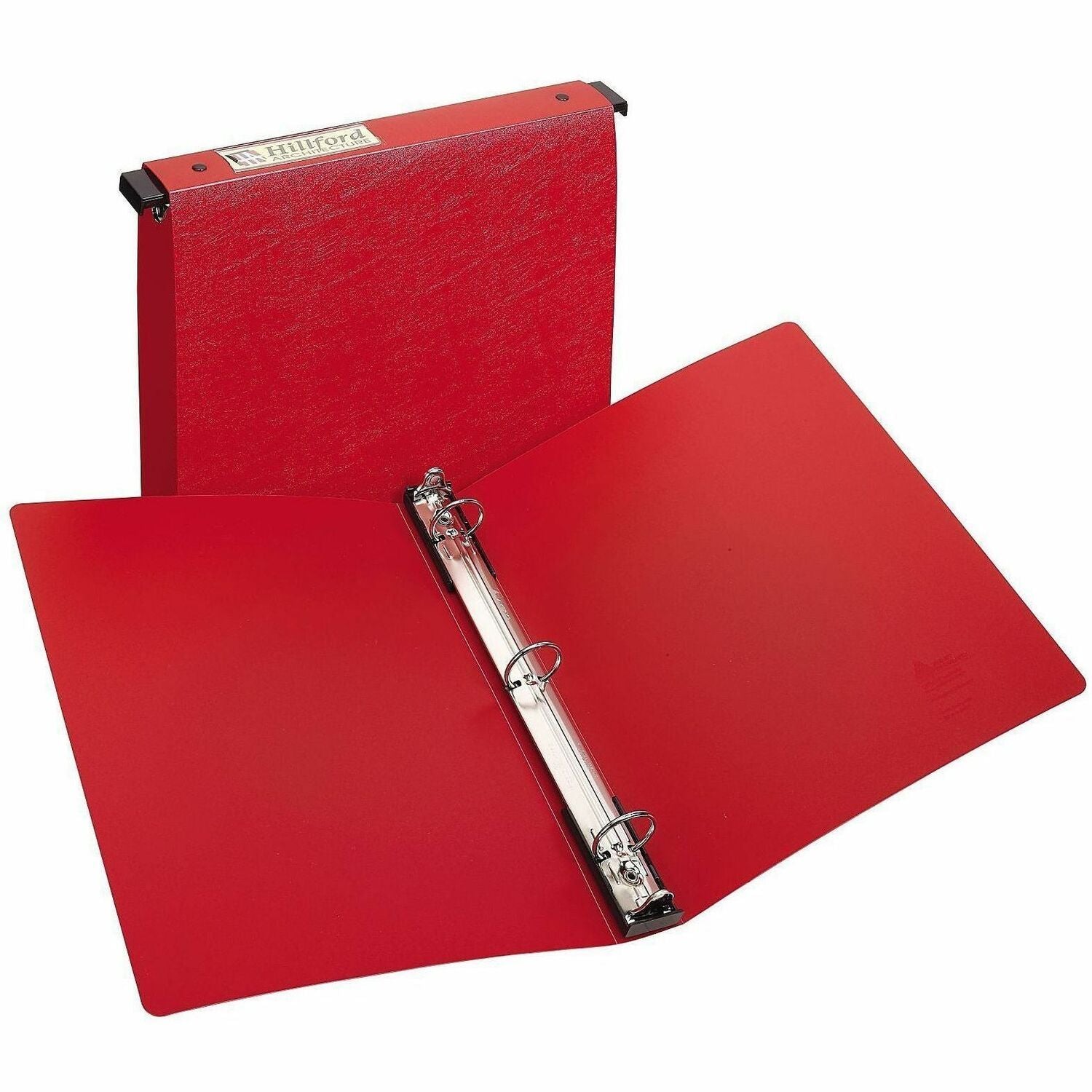 Hanging Storage Flexible Non-View Binder with Round Rings, 3 Rings, 1" Capacity, 11 x 8.5, Red
