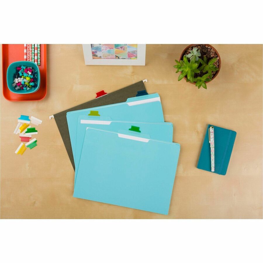 Insertable Index Tabs with Printable Inserts, 1/5-Cut, Assorted Colors, 1" Wide, 25/Pack