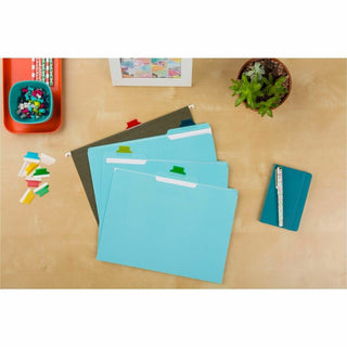 Insertable Index Tabs with Printable Inserts, 1/5-Cut, Assorted Colors, 1" Wide, 25/Pack