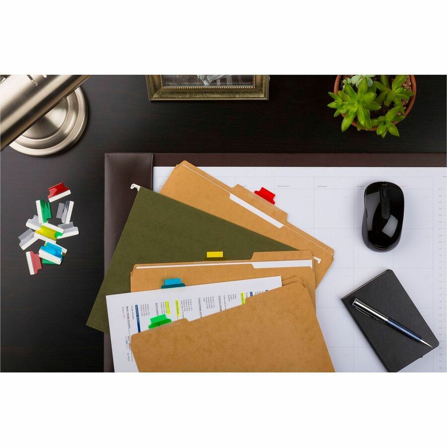 Insertable Index Tabs with Printable Inserts, 1/5-Cut, Assorted Colors, 1" Wide, 25/Pack