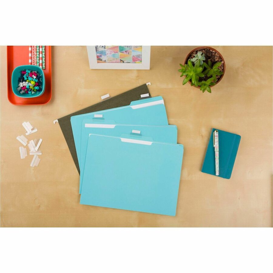 Insertable Index Tabs with Printable Inserts, 1/5-Cut, Clear, 1" Wide, 25/Pack