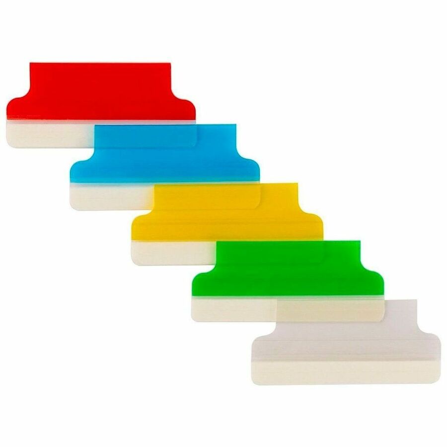 Insertable Index Tabs with Printable Inserts, 1/5-Cut, Assorted Colors, 1.5" Wide, 25/Pack