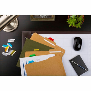 Insertable Index Tabs with Printable Inserts, 1/5-Cut, Assorted Colors, 1.5" Wide, 25/Pack