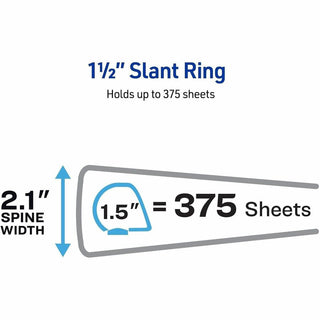 Durable View Binder with DuraHinge and Slant Rings, 3 Rings, 1.5" Capacity, 11 x 8.5, Black