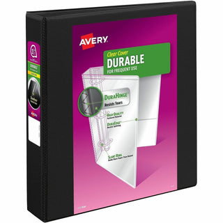 Durable View Binder with DuraHinge and Slant Rings, 3 Rings, 1.5" Capacity, 11 x 8.5, Black