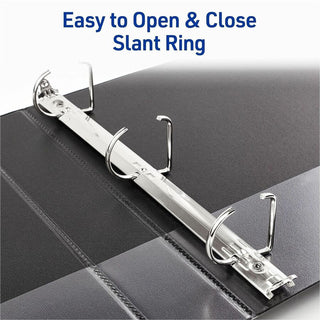 Durable View Binder with DuraHinge and Slant Rings, 3 Rings, 1.5" Capacity, 11 x 8.5, Black