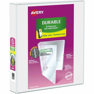 Durable View Binder with DuraHinge and Slant Rings, 3 Rings, 1.5" Capacity, 11 x 8.5, White