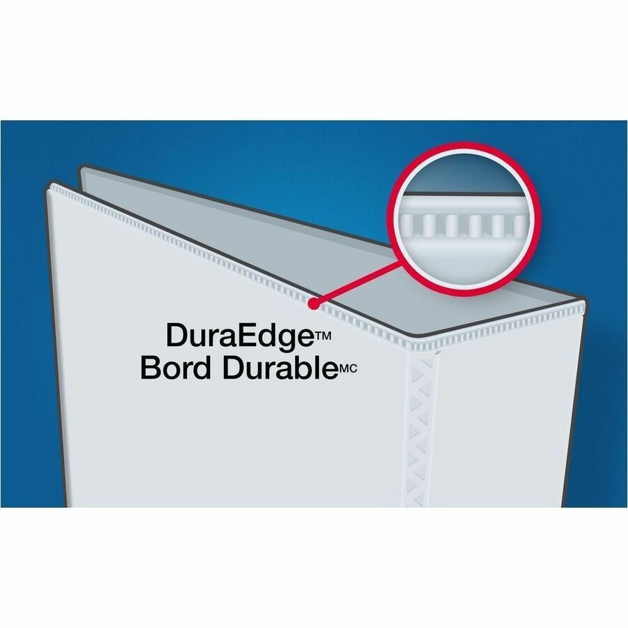 Durable View Binder with DuraHinge and Slant Rings, 3 Rings, 1.5" Capacity, 11 x 8.5, White