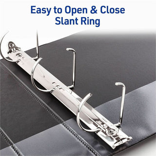 Durable View Binder with DuraHinge and Slant Rings, 3 Rings, 3" Capacity, 11 x 8.5, Black