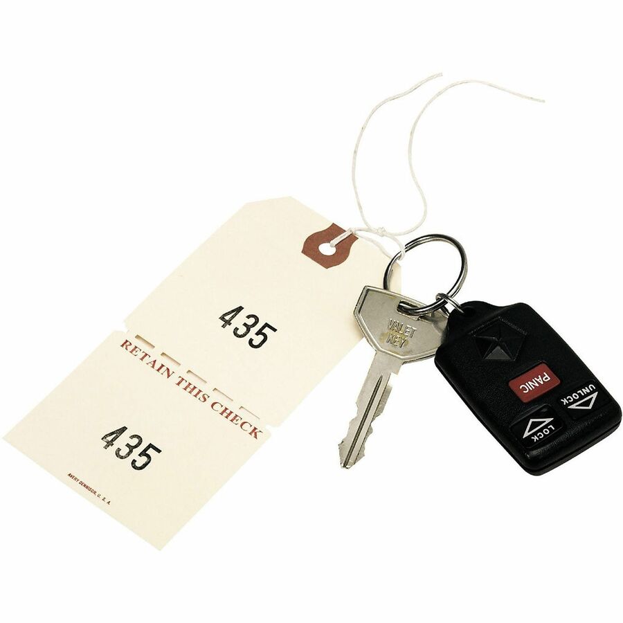 Duplicate Auto Park Tags, 1-500, 4.75 x 2.38, Manila, 500/Box