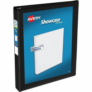 Showcase Economy View Binder with Round Rings, 3 Rings, 1" Capacity, 11 x 8.5, Black