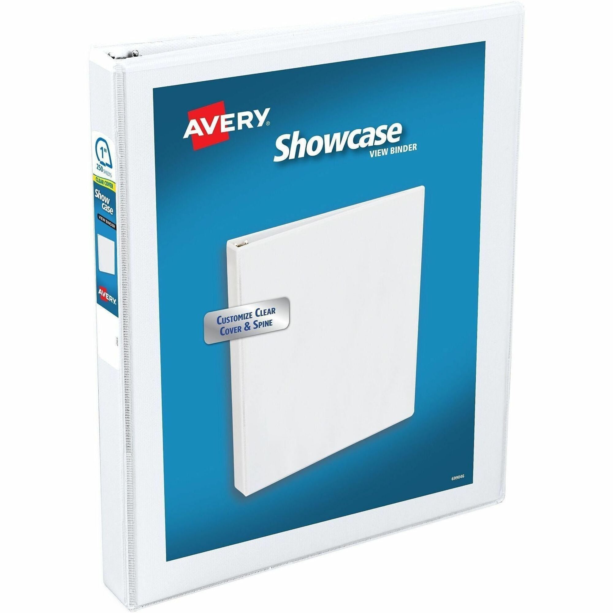 Showcase Economy View Binder with Round Rings, 3 Rings, 1" Capacity, 11 x 8.5, White