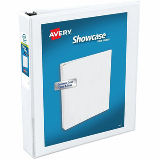 Showcase Economy View Binder with Round Rings, 3 Rings, 1.5" Capacity, 11 x 8.5, White