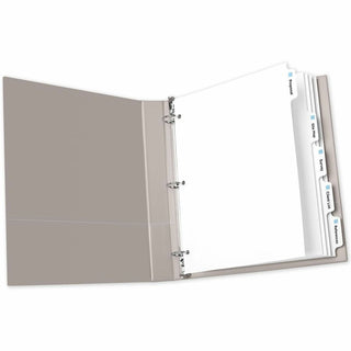 Customizable Print-On Dividers, For Xerox 4135 Copiers and Docutech, 3-Hole Punched, 5-Tab, 11 x 8.5, White, 30 Sets