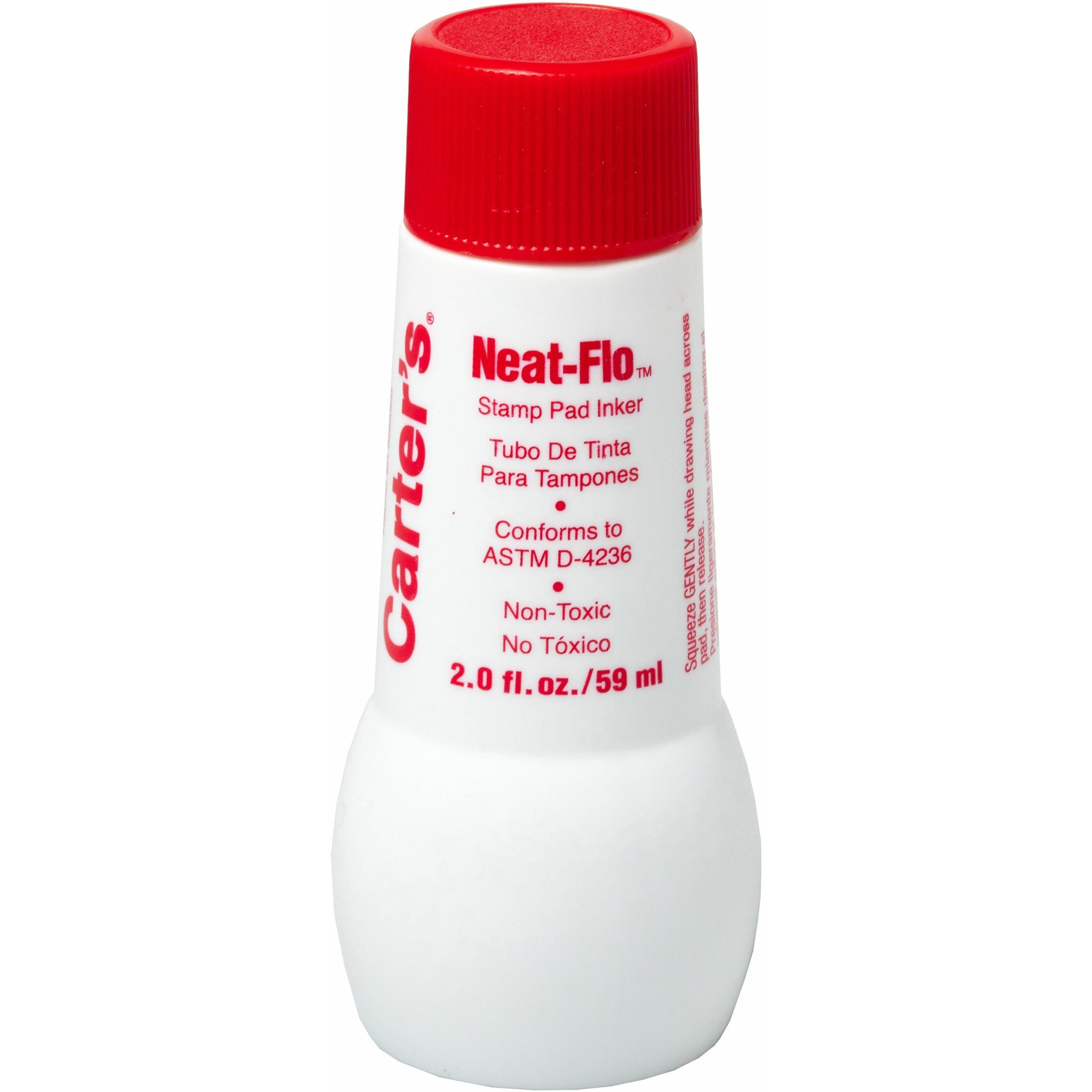 Carter's Stamp Pad Inker - 1 Each - Red Ink - 2 fl oz - Red - 