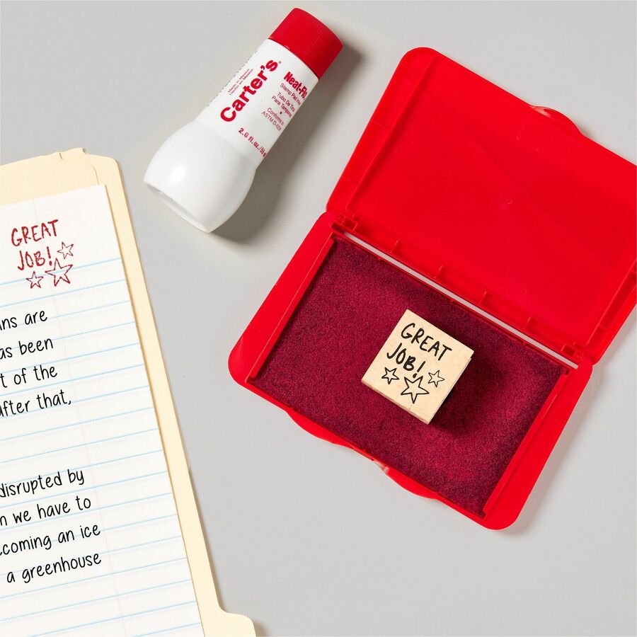 Carter's Stamp Pad Inker - 1 Each - Red Ink - 2 fl oz - Red