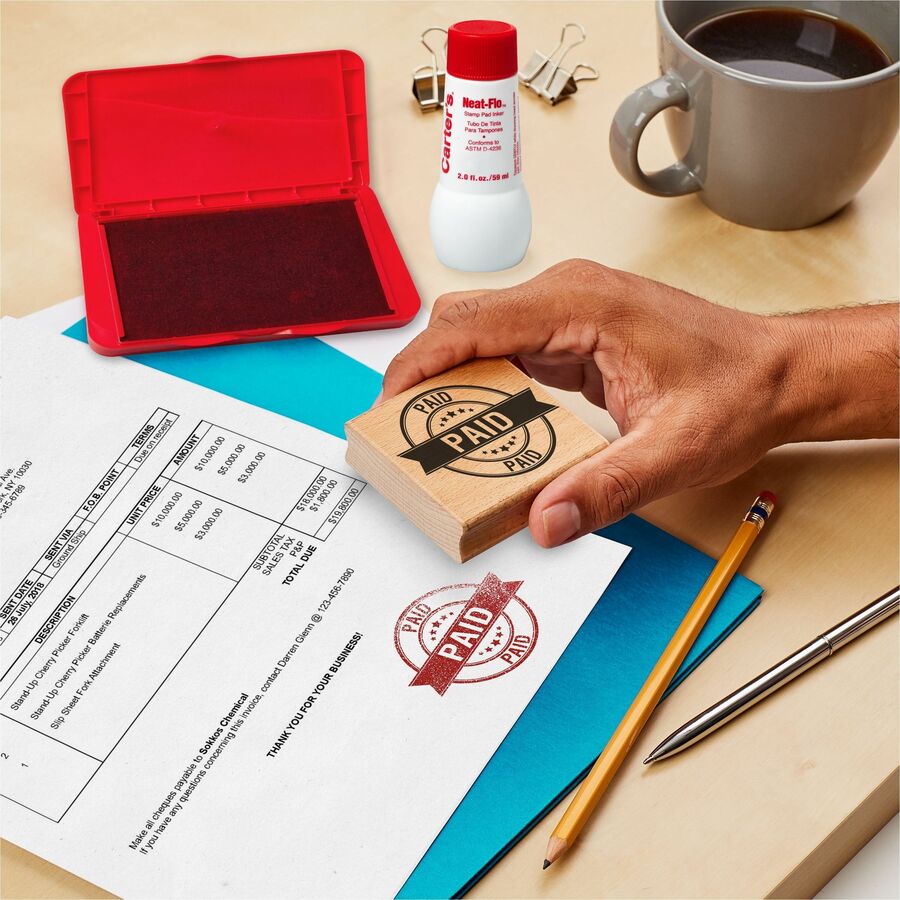 Carter's Stamp Pad Inker - 1 Each - Red Ink - 2 fl oz - Red