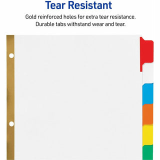 Write and Erase Big Tab Paper Dividers, 8-Tab, 11 x 8.5, White, Assorted Tabs,1 Set