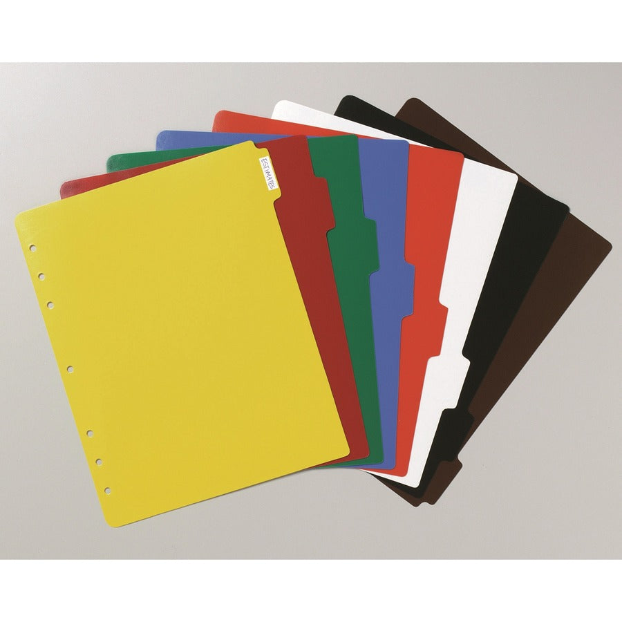 Heavy-Duty Plastic Dividers with Multicolor Tabs and White Labels , 8-Tab, 11 x 8.5, Assorted, 1 Set