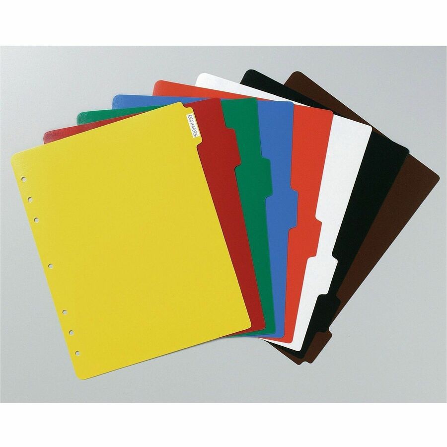 Heavy-Duty Plastic Dividers with Multicolor Tabs and White Labels , 8-Tab, 11 x 8.5, Assorted, 1 Set