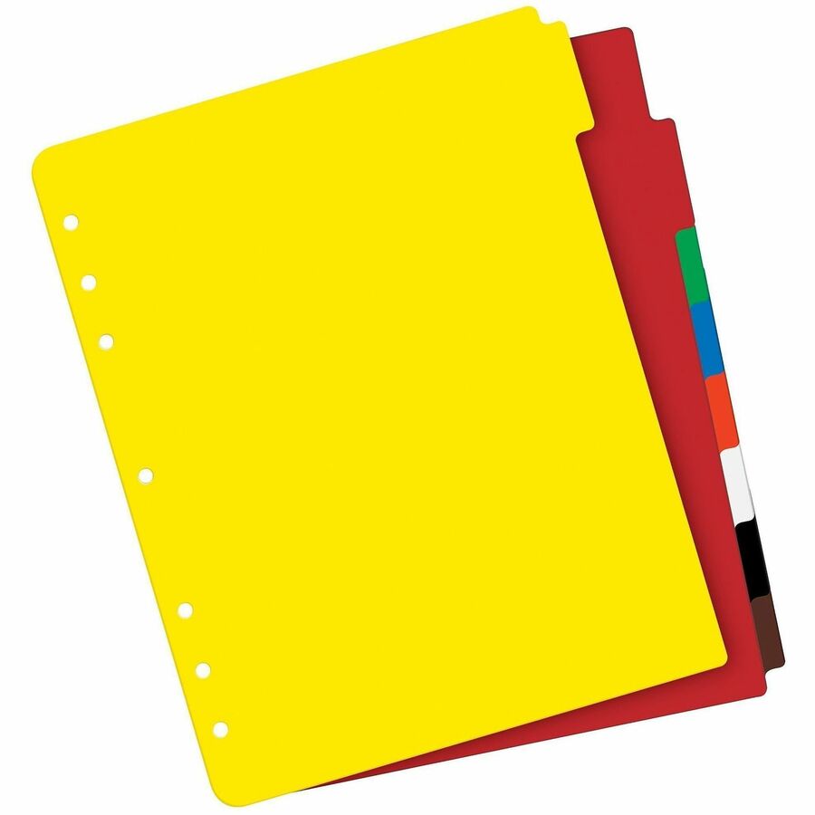Heavy-Duty Plastic Dividers with Multicolor Tabs and White Labels , 8-Tab, 11 x 8.5, Assorted, 1 Set
