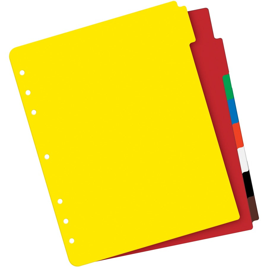Heavy-Duty Plastic Dividers with Multicolor Tabs and White Labels , 8-Tab, 11 x 8.5, Assorted, 1 Set