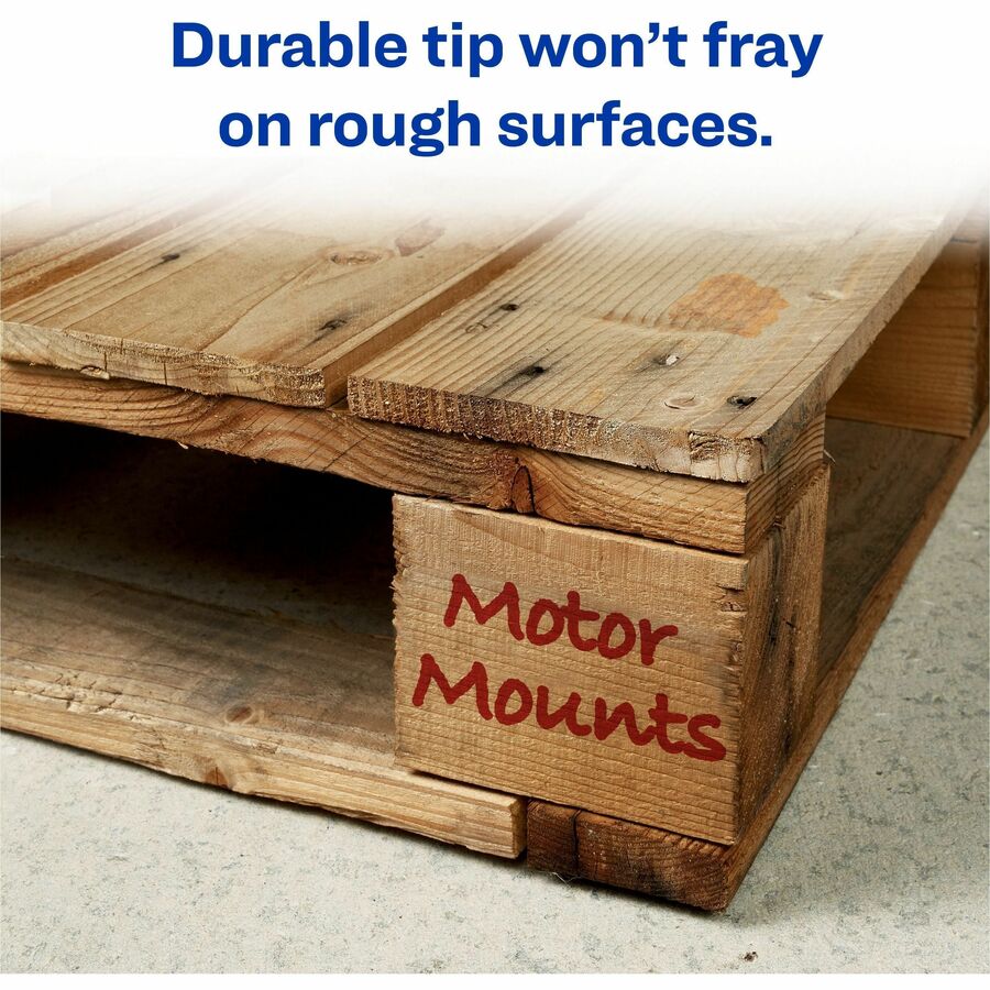 MARKS A LOT Extra-Large Desk-Style Permanent Marker, Extra-Broad Chisel Tip, Red (24147)