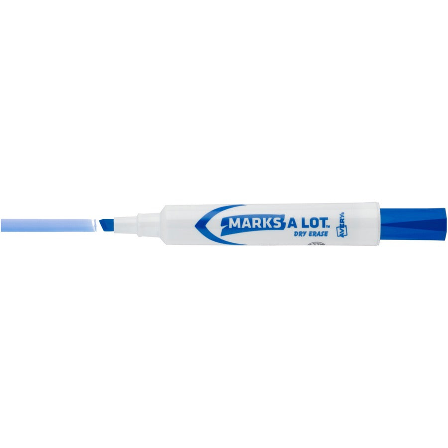 avery-marks-a-lot-desk-style-dry-erase-marker-chisel-marker-point-style-blue-white-barrel-1-dozen_ave24406 - 6