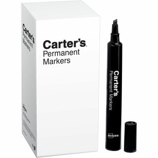 Large Desk Style Permanent Marker, Broad Chisel Tip, Black, Dozen
