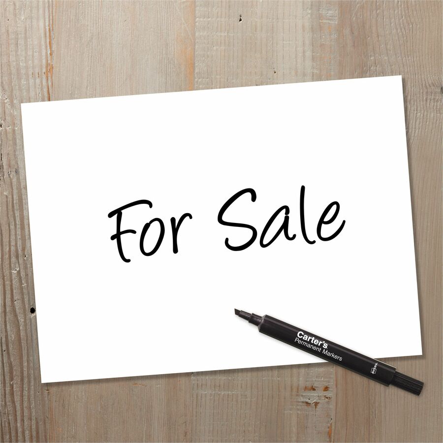 Large Desk Style Permanent Marker, Broad Chisel Tip, Black, Dozen