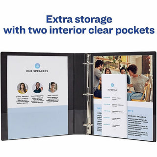 Durable Non-View Binder with DuraHinge and Slant Rings, 3 Rings, 1" Capacity, 11 x 8.5, Blue