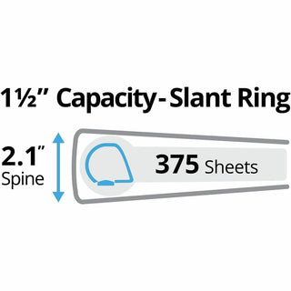 Durable Non-View Binder with DuraHinge and Slant Rings, 3 Rings, 1.5" Capacity, 11 x 8.5, Black