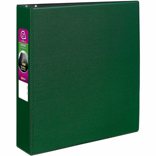 Durable Non-View Binder with DuraHinge and Slant Rings, 3 Rings, 2" Capacity, 11 x 8.5, Green