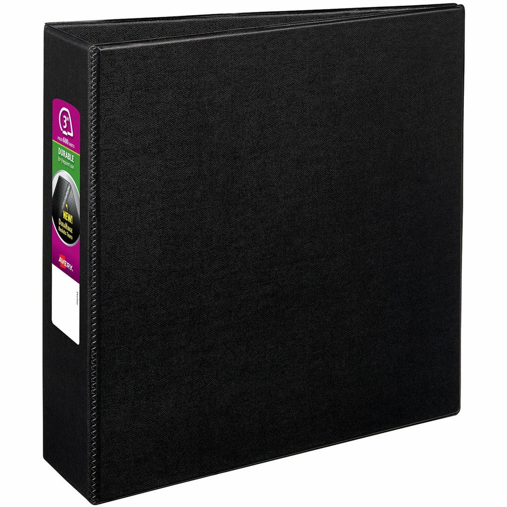Durable Non-View Binder with DuraHinge and Slant Rings, 3 Rings, 3" Capacity, 11 x 8.5, Black