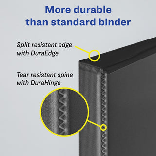 Durable Non-View Binder with DuraHinge and Slant Rings, 3 Rings, 3" Capacity, 11 x 8.5, Green