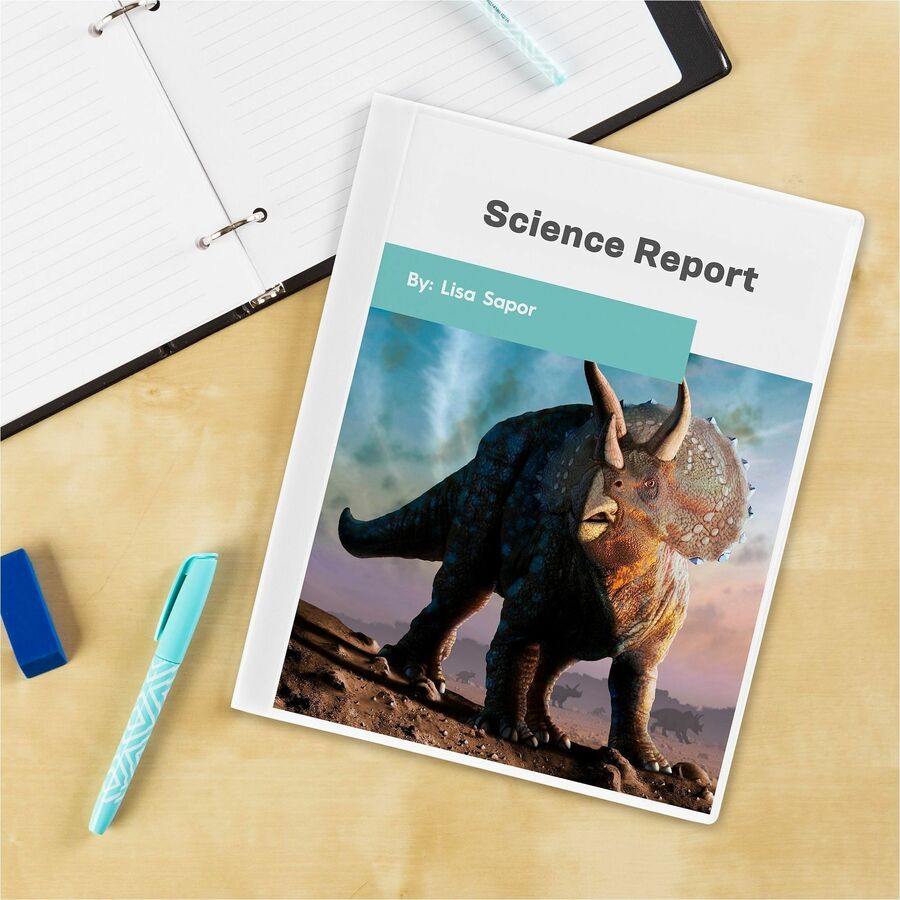 Avery White Presentation Book - Letter - 8 1/2" x 11" Sheet Size - 24 Sheet Capacity - Internal Pocket(s) - Polypropylene - Non-stick, Spill-free, Durable - 1 Each