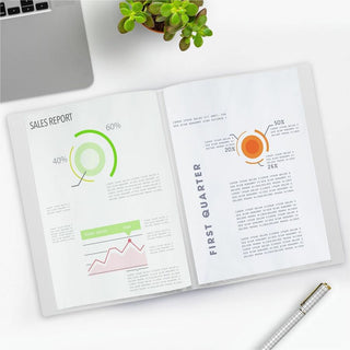 Avery White Presentation Book - Letter - 8 1/2" x 11" Sheet Size - 24 Sheet Capacity - Internal Pocket(s) - Polypropylene - Non-stick, Spill-free, Durable - 1 Each